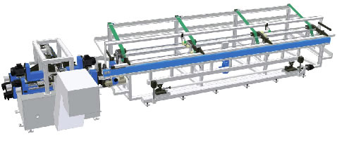 UNAMUNO ME 107 es una Máquina especial fabricada a medida para cortar, mecanizar, verificar y clasificar piezas, partiendo de una barra de hasta 6 metros