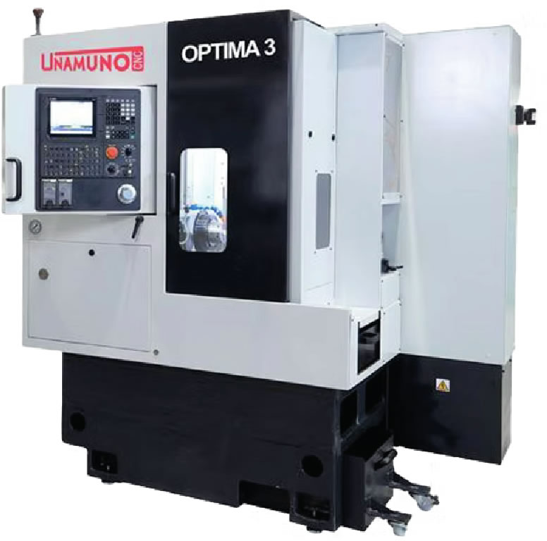 Nuestros tornos CNC OPTIMA ofrecen un peine de 3 ejes. X-1, Z-1 e Y-1 así como de hasta 13 posiciones para herramientas de torneado para trabajar en el cabezal